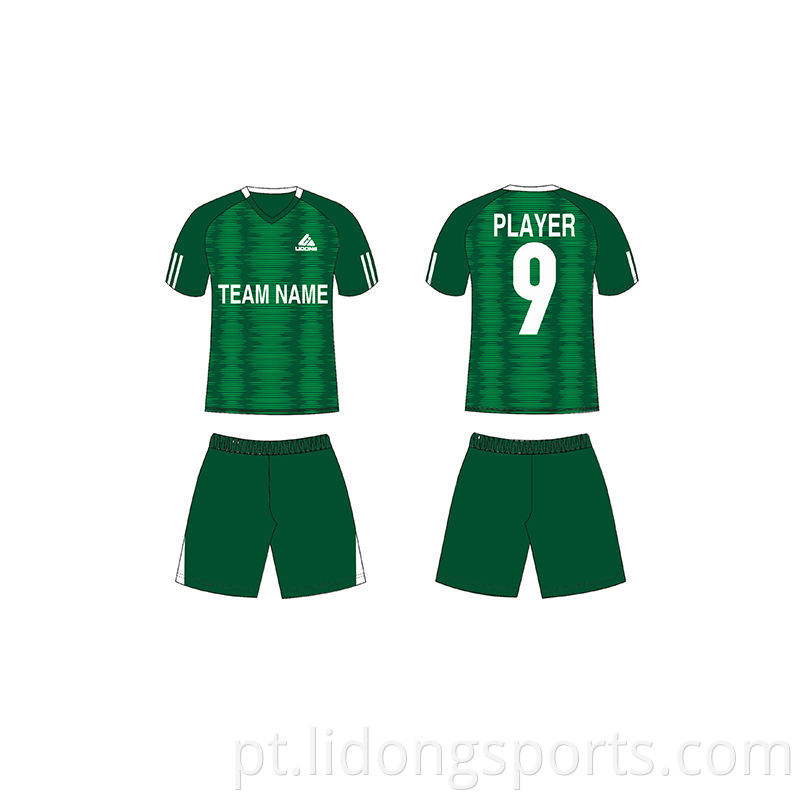 Logotipo de design personalizado de Lidong barato kit completo kit de futebol OEM novo modelo de sublimação de impressão de futebol camisa de futebol